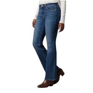 American Eagle Kick Boot Jeans Women Western Mid Rise Stretch Denim 14 Long    T